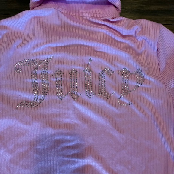 Juicy Couture Pink Rhinestone Logo Pajama Set | Small Y2K - flaw - Picture 4 of 6